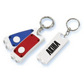 2-Tone Rectangular Key Ring Flashlight